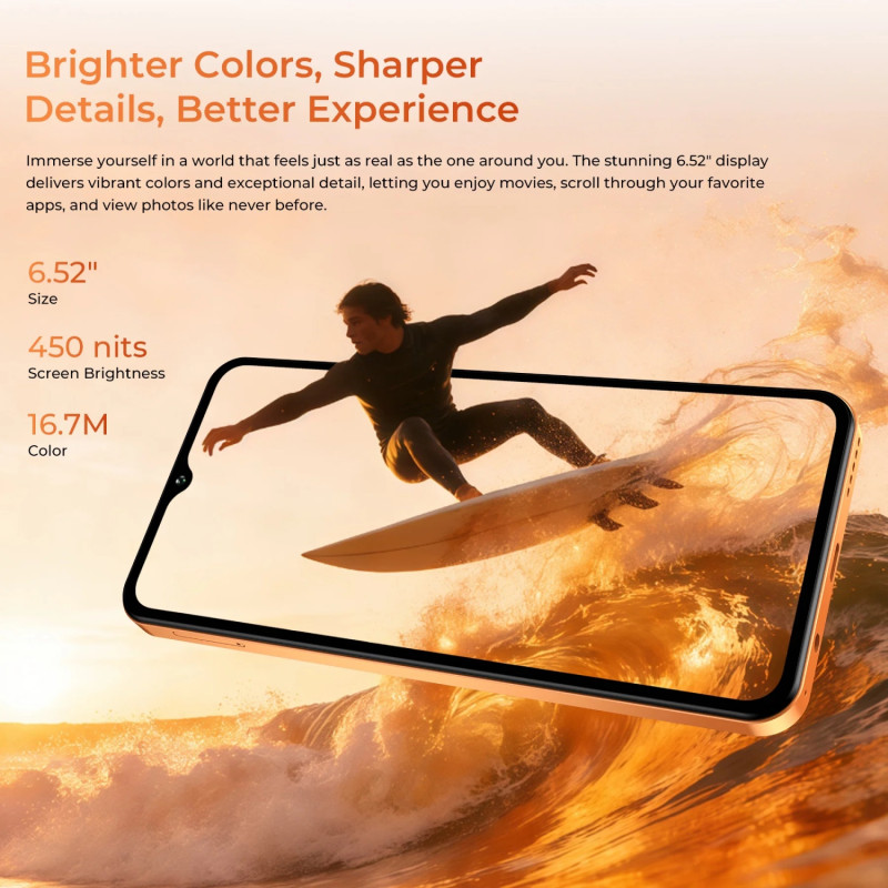 Смартфон Oukitel C17 6.52" HD /4GB/64GB/ T310 /5000mAh/ 13+5Мп / Blue