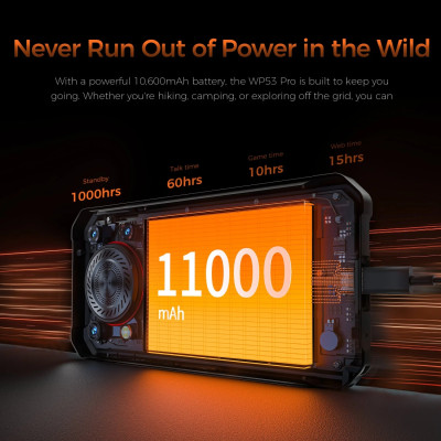 Смартфон Oukitel wp53 6.52"HD /8GB/128GB/ T615 /11000mAh /13+5Мп/ IP69K /NFC/Ліхтарик Black Смартфон Oukitel wp53 6.52"HD /8GB/128GB/ T615 /11000mAh /13+5Мп/ IP69K /NFC/Ліхтарик Black