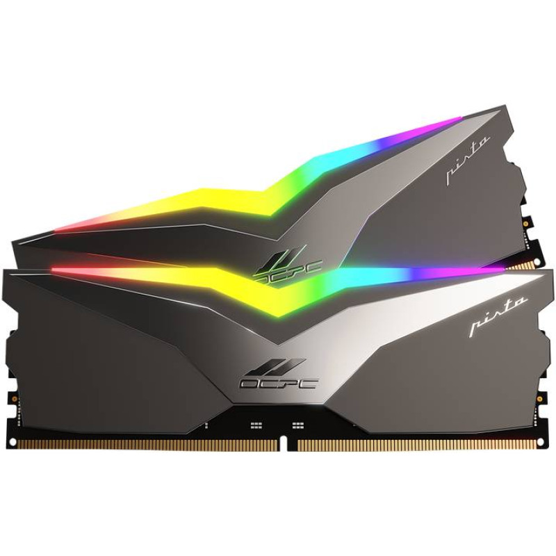 Пам'ять DDR5 32Gb 5200MHz (2*16Gb) OCPC PISTA RGB C40 Titan, Retail Kit