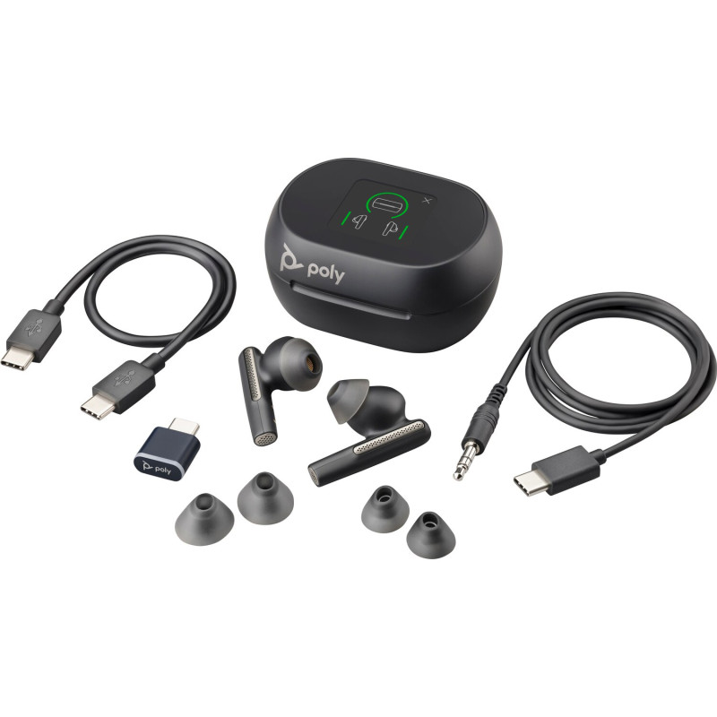 Навушники TWS Poly Voyager Free 60+ Earbuds + BT700C + TSCHC Black