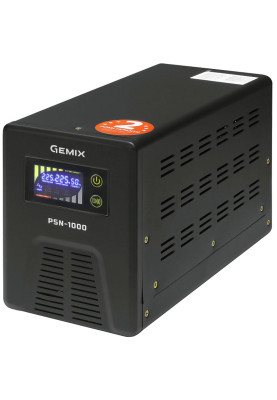 ДБЖ Gemix PSN-1000, 1000VA/600W 12V/220V, 13A, 2*Schuko, без АКБ