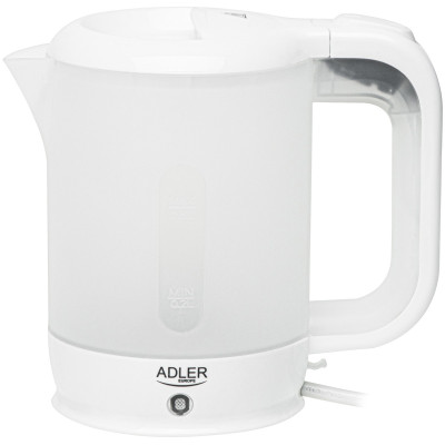 Електрочайник Adler AD 1381 дорожній 900Вт/ 0.5л/ 2 чашки/ ложка/ білий