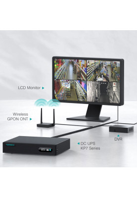ДБЖ Marsriva DC UPS для роутерів KP7 10xDC+Gigabit PoE OUT, 9V/12V 100W 24000mAh (76.8Wh) LiFePo4