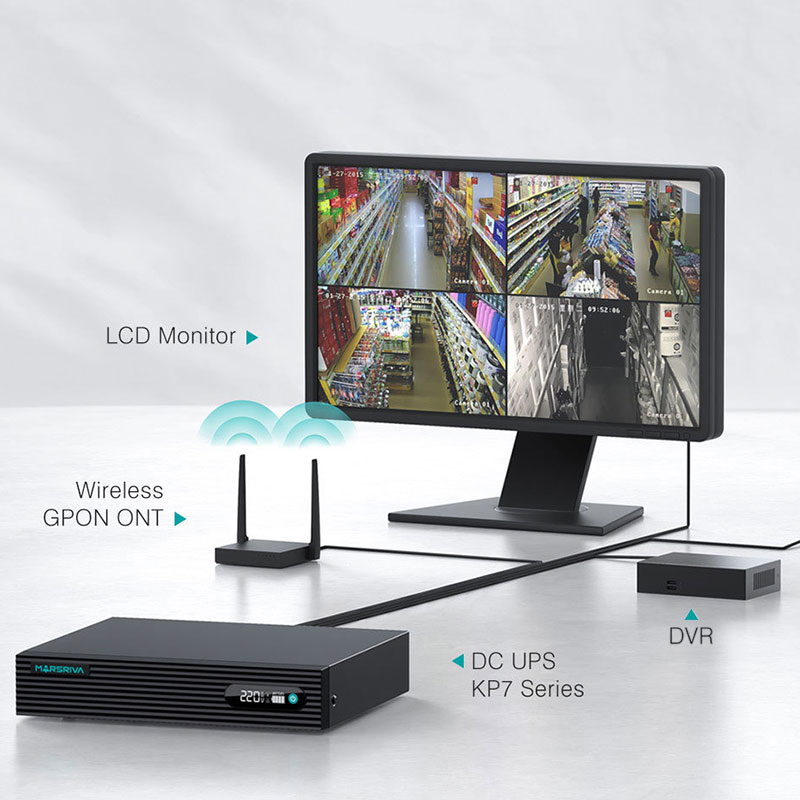 ДБЖ Marsriva DC UPS для роутерів KP7 10xDC+PoE OUT, 9V/12V 100W 24000mAh (76.8Wh) LiFePo4