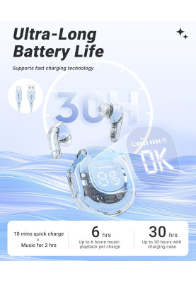 Навушники TWS Acefast T8 ice blue