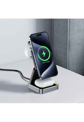 Зарядний пристрій Wireless QI 3in1 15W E20 Acefast