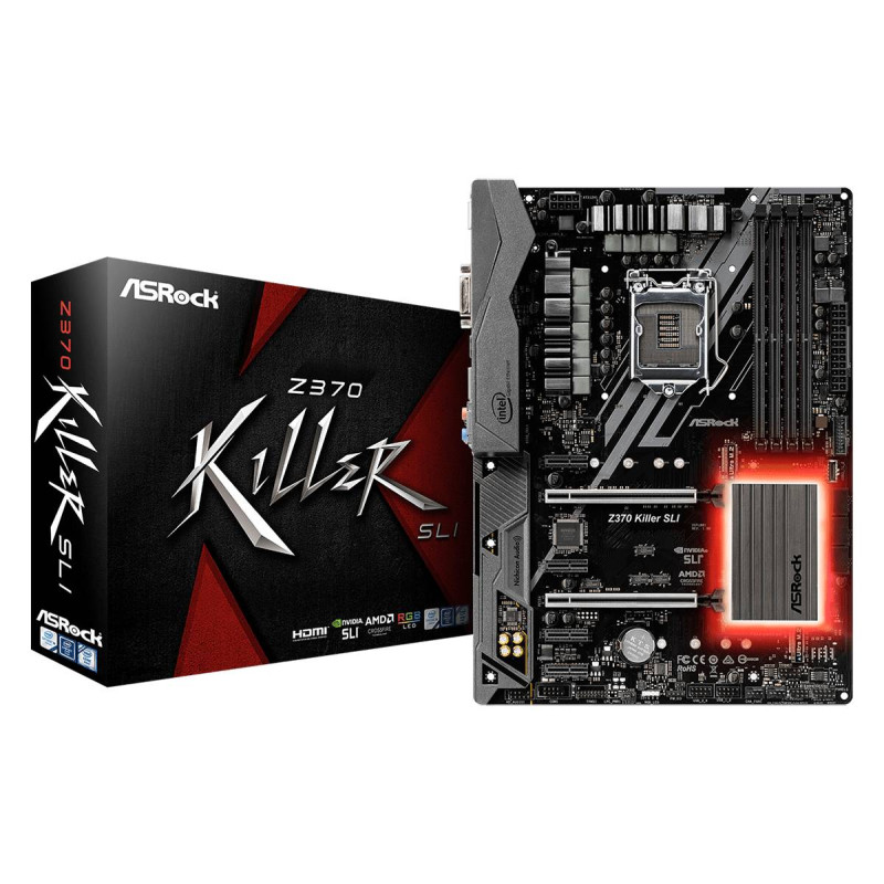 ASRock Z370 KILLER SLI/REF(1151/Z370, 4*DDR4, 2xPCIe x16, 6xSATAІІІ, RAID, GLan, 8ch, ATX)