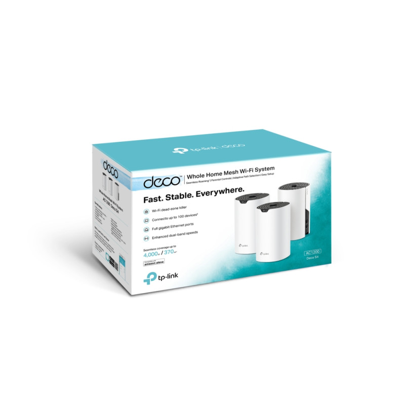 Система WiFi TP-LINK Deco S4 3 pcs AC1200 2xGE LAN/WAN MESH