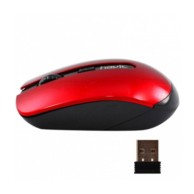 Мишка Havit HV-MS989GT, бездротова, 1600dpi., 4кн., чорно-червона