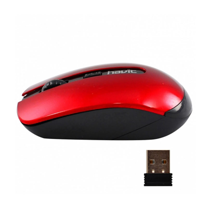 Мишка Havit HV-MS989GT, бездротова, 1600dpi., 4кн., чорно-червона