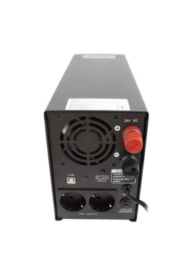 ДБЖ Powercom NF-1500AP LCD ІНВЕРТОР 1500VA/1050W USB 2 SCHUKO, 15А, 24v/220v
