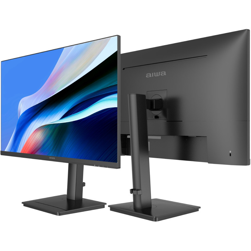 TFT 27'' AIWA MQ2712-B, IPS, QHD, 120Гц, HDMI, DP, USB Type-C, чорний