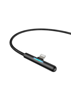 Кабель USB3.1 AM-Lightning M, 2 м, 1.5A, 90° з кольоровою індикацією Чорний, CAL7C Baseus