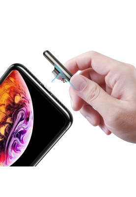 Кабель USB3.1 AM-Lightning M, 2 м, 1.5A, 90° з кольоровою індикацією Чорний, CAL7C Baseus
