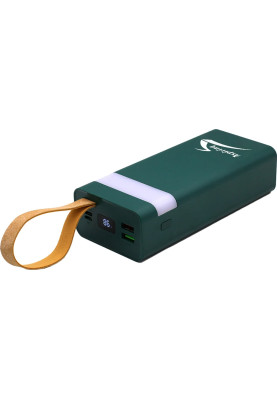 УМБ Aspiring Light 30 PD 30000mAh, 22.5W (Micro-USB,USB-C,2xUSB-A) QC3.0, Green