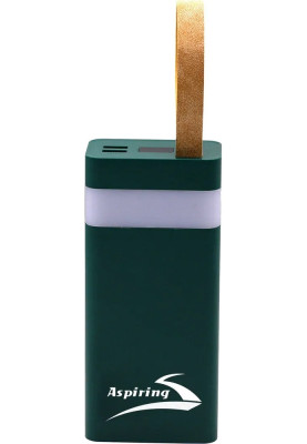 УМБ Aspiring Light 30 PD 30000mAh, 22.5W (Micro-USB,USB-C,2xUSB-A) QC3.0, Green