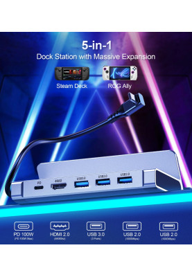 Док-станція USB3.1 Type-C --> HDMI/USB 3.0x2/USB 2.0/USB-C PD 100W Hub 7-in-1 Choetech