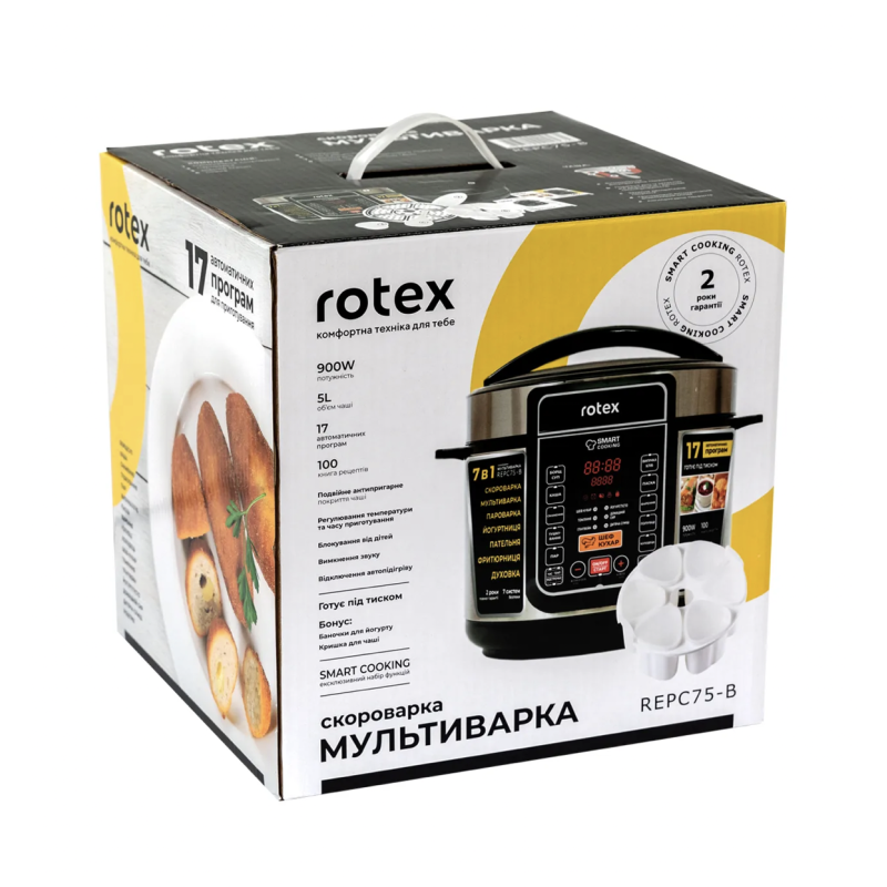 Мультиварка-скороварка Rotex REPC75-B