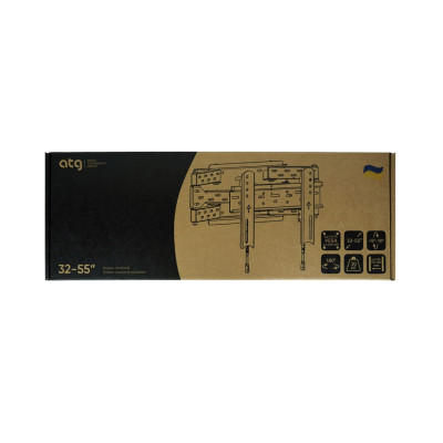 Кронштейн ATG W3255LB (32"-55" Похило-Поворотний-Дворичажний)