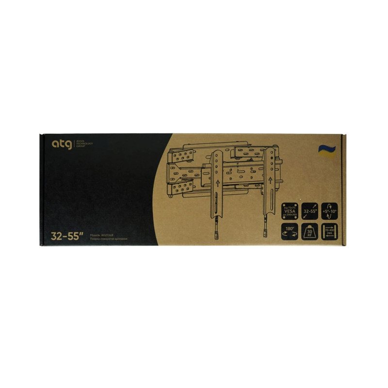 Кронштейн ATG W3255LB (32"-55" Похило-Поворотний-Дворичажний)