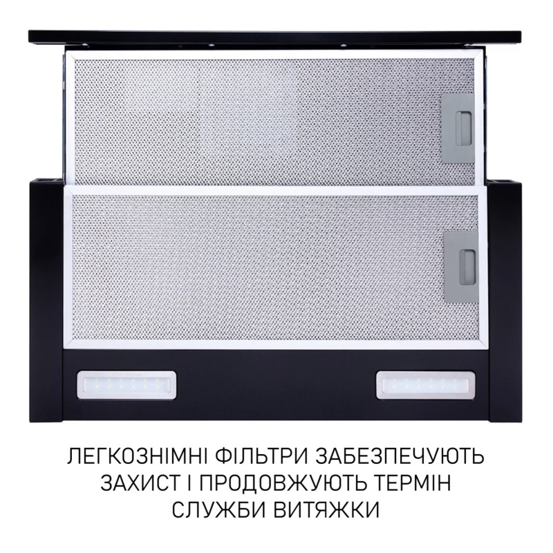 Витяжка Minola HTL 6615 BL 1000 LED (телескопічна)
