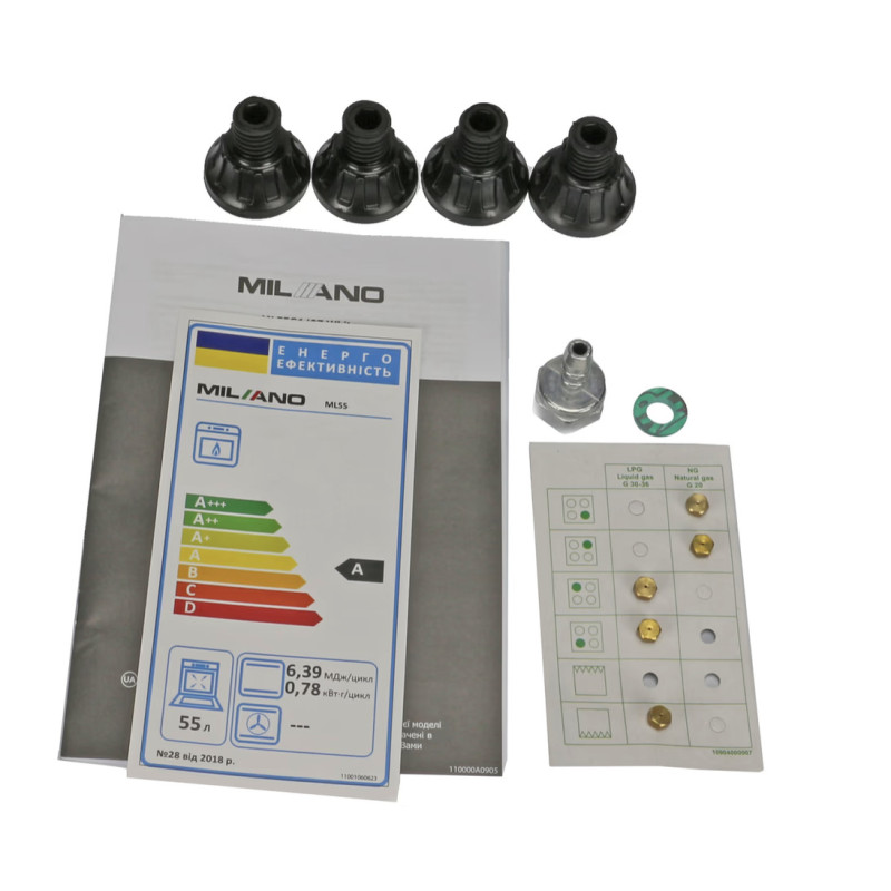 Плита газова Milano ML55 G1 /07+сталева (50х50)