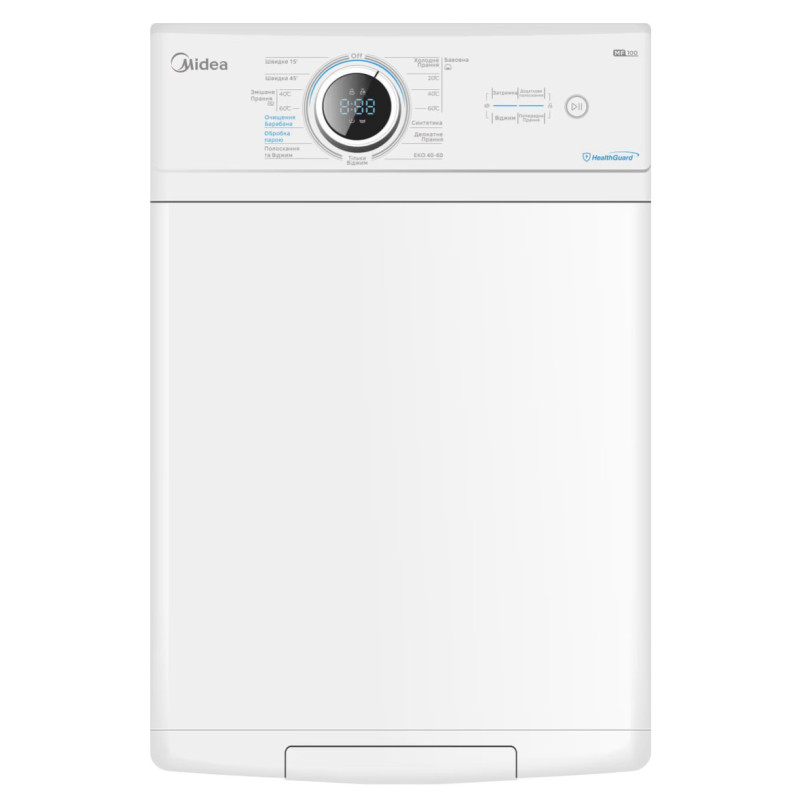 Пральна машина MIDEA MF100T60B/ W-UA (вертик.)