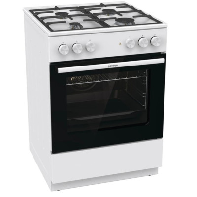 Плита комбінована Gorenje GK6A40WFFM (чавунні решітки, гриль, конвекція)