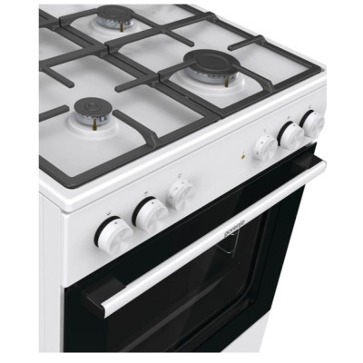 Плита комбінована Gorenje GK6A40WFFM (чавунні решітки, гриль, конвекція)