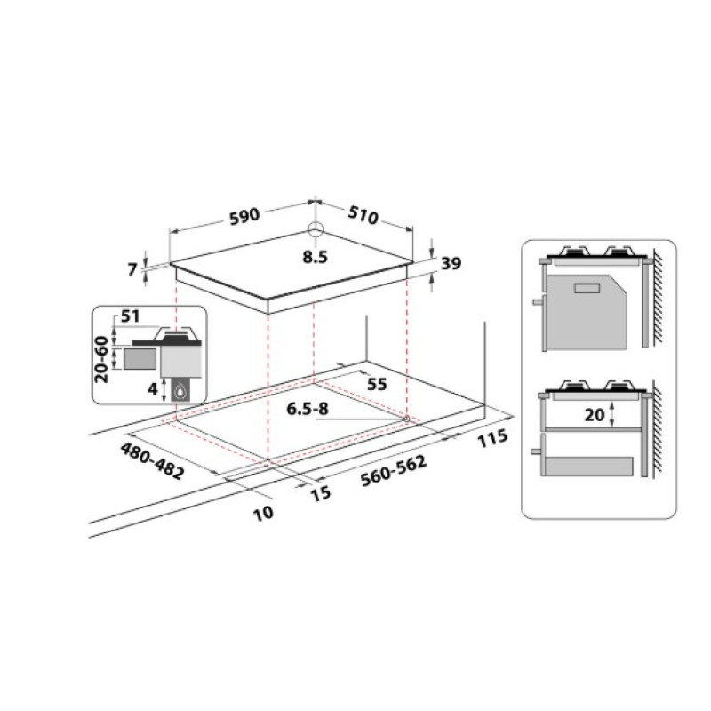 Варильна поверхня Whirlpool GMA 6422/IX