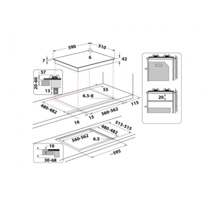Варильна поверхня Whirlpool GOFL629/NB1 Варильна поверхня Whirlpool GOFL629/NB1