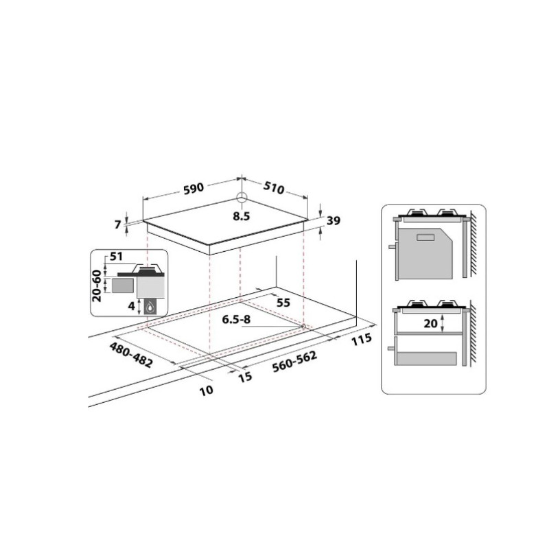 Варильна поверхня Whirlpool GMAL 6422/IXL