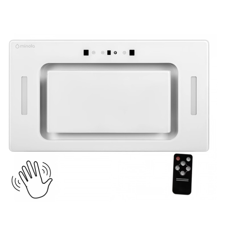 Витяжка Minola BGH 5977 WH Silent 1300 LED (пульт, повновбудована)