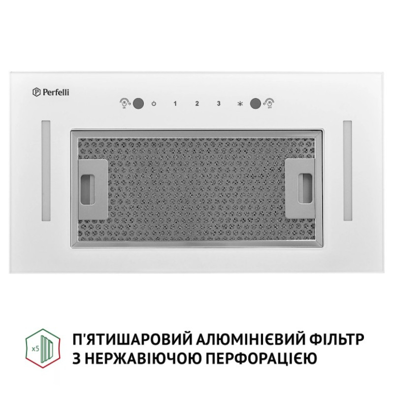 Витяжка Perfelli Design Filini 5 Bianco 1200 WH (повновбудована)