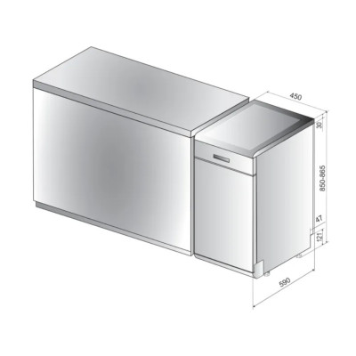 Посудомийна машина Indesit DSCFE 1B10 S RU