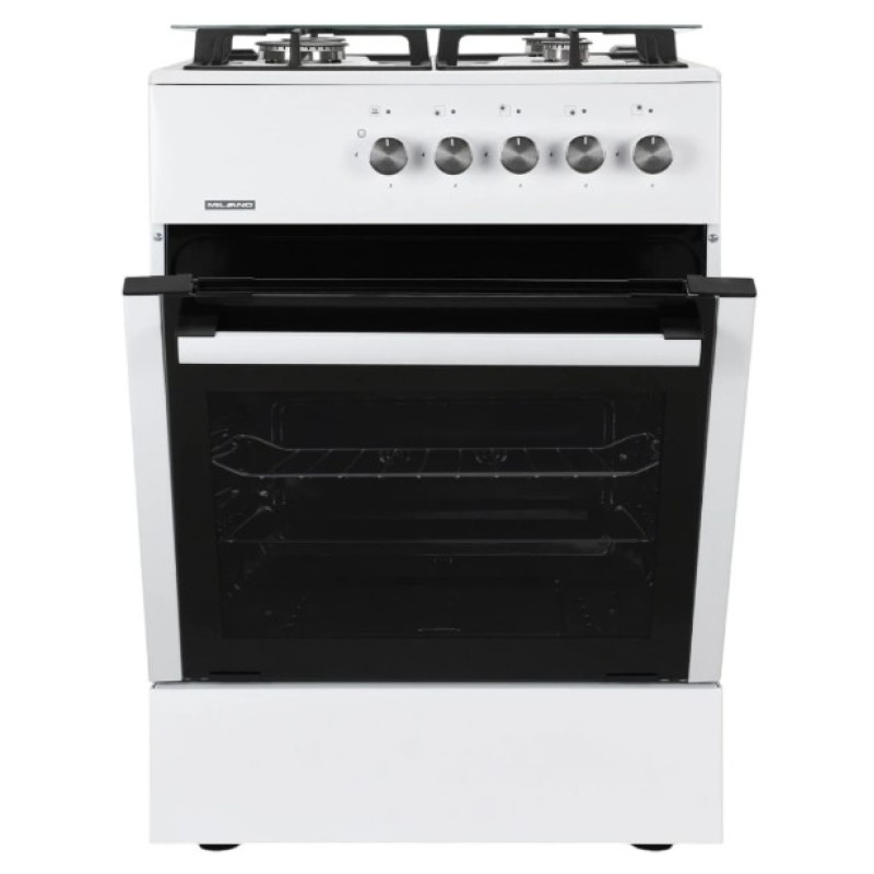 Плита газова Milano ML60 G1 /07C+біла (чавунні решітки)