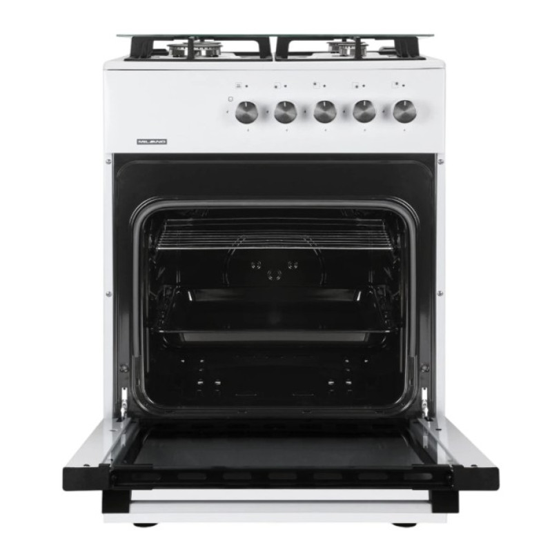 Плита газова Milano ML60 G1 /07C+біла (чавунні решітки)