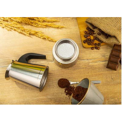 Кавоварка гейзерна FLORINA 5K7137 Lungo KPSS-4cup нерж (індукція, 200мл)