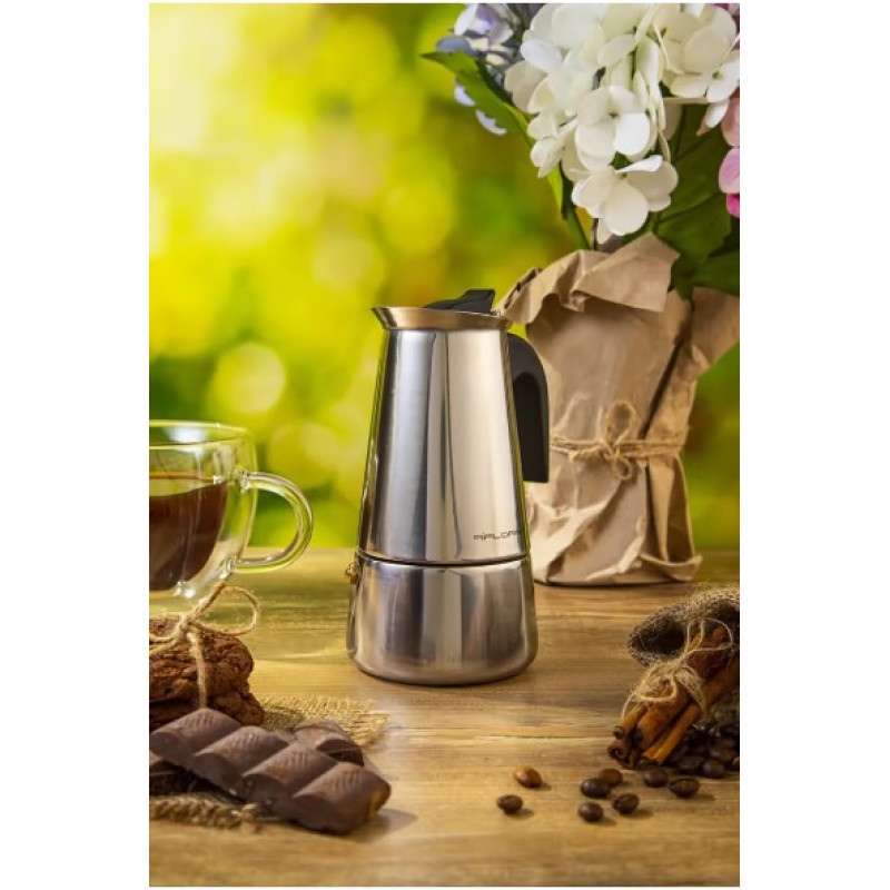 Кавоварка гейзерна FLORINA 5K7137 Lungo KPSS-4cup нерж (індукція, 200мл)