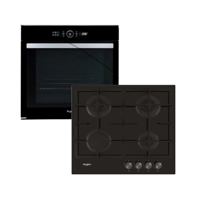 Дух.шафа + газова поверхня Whirlpool (AKZM8420NB + GOS 6415/NB1)