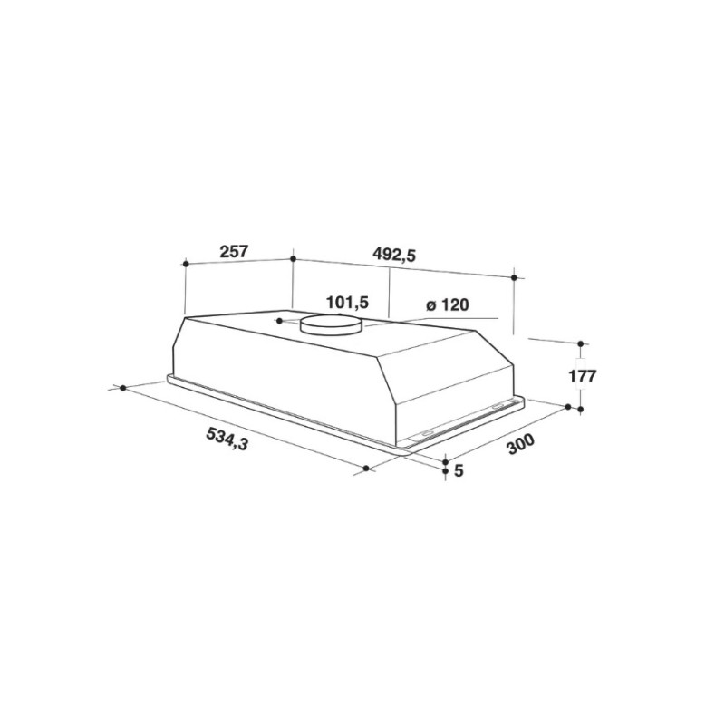 Витяжка Whirpool WCT64FLYX (повновбудована)