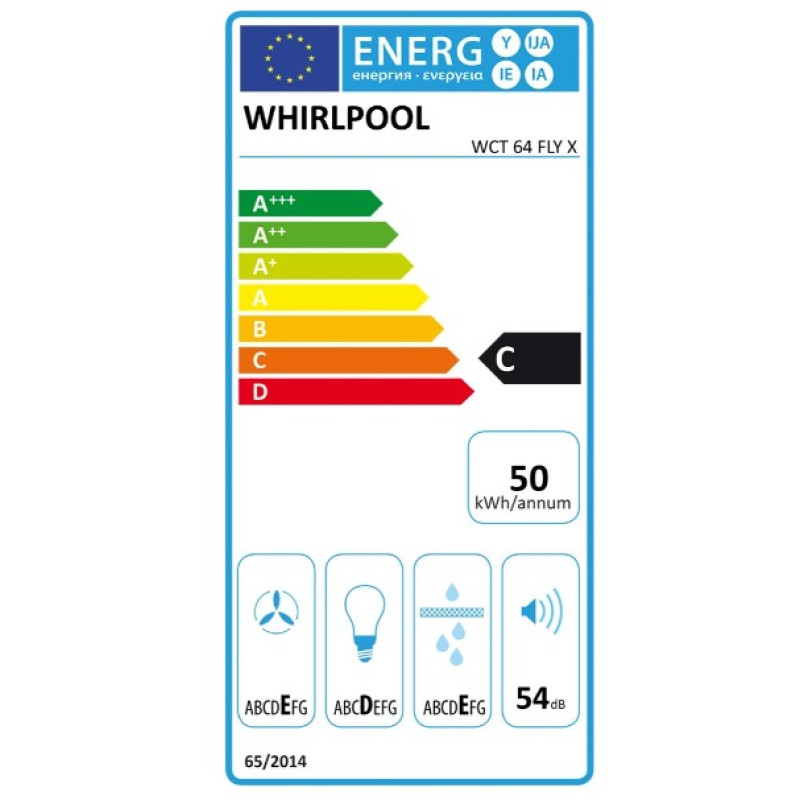 Витяжка Whirpool WCT64FLYX (повновбудована)