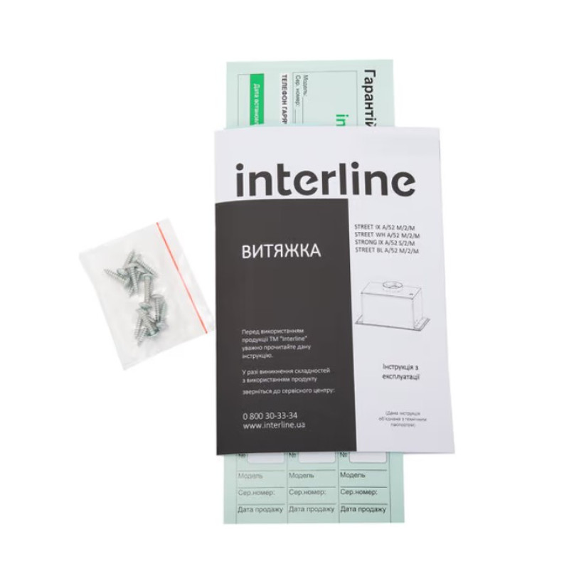 Витяжка  INTERLINE STREET BL A/52M/2/M/2 повновбудована  (55см, 1000куб)