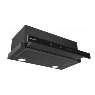 Витяжка  INTERLINE SLIM ULTRA GLASS BL A/60 телескоп (60см, 1000куб)