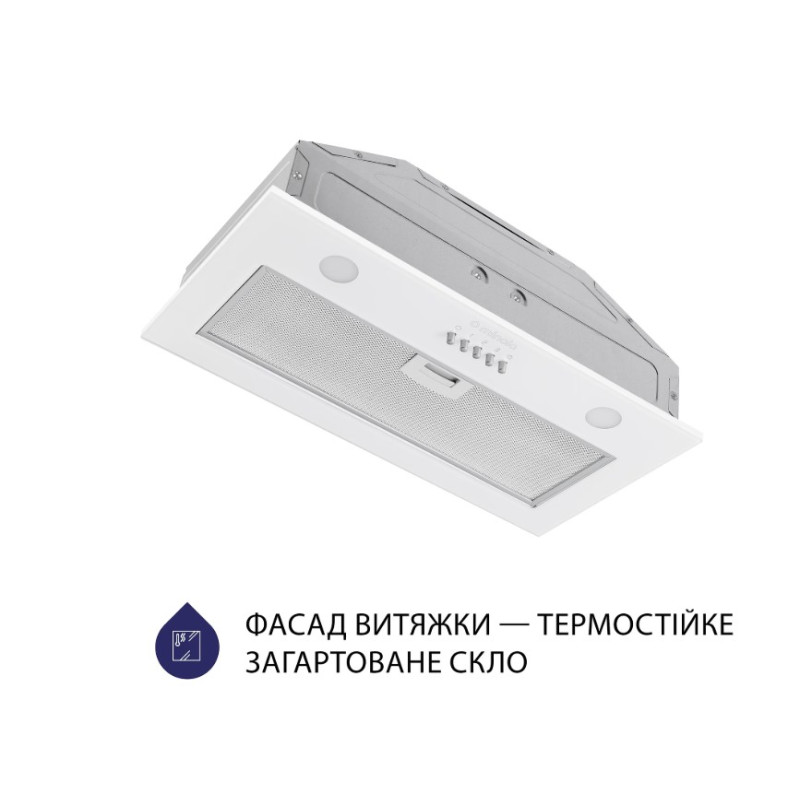 Витяжка Minola HBI 5262 WH GLASS 700 LED (повновбудована)