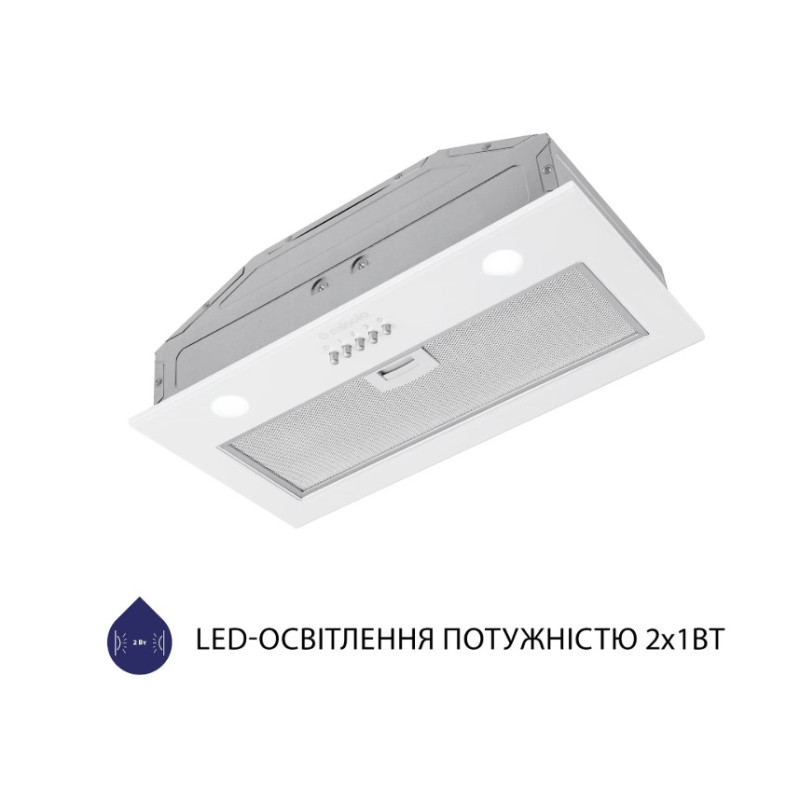 Витяжка Minola HBI 5262 WH GLASS 700 LED (повновбудована)
