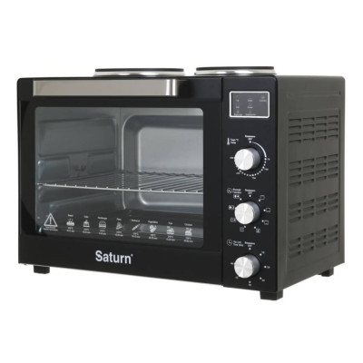 Духовка SATURN ST-EC3306 (чорна,конвекція,гриль,2 бліна,60л) Духовка SATURN ST-EC3306 (чорна,конвекція,гриль,2 бліна,60л)