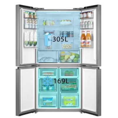 Холодильник MIDEA MDRF632FIE46 сталевий