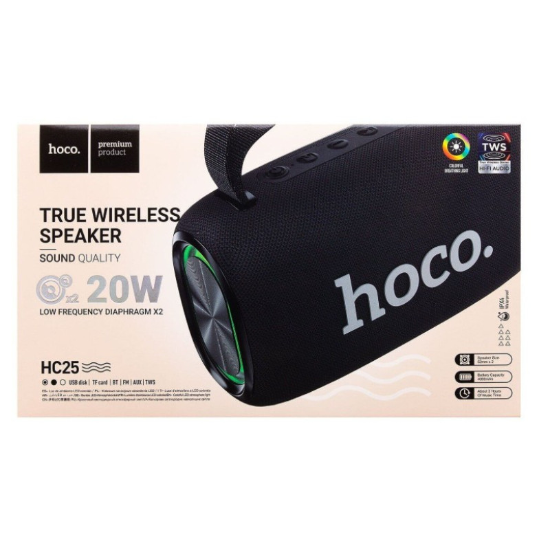 Колонка HOCO HC25 Radiante sports BT speaker Black