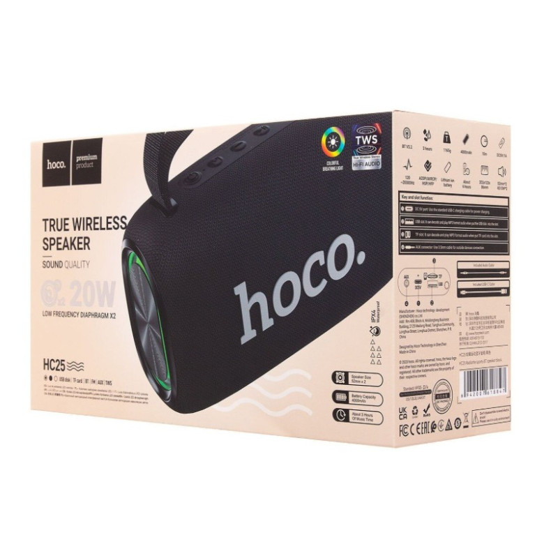 Колонка HOCO HC25 Radiante sports BT speaker Black
